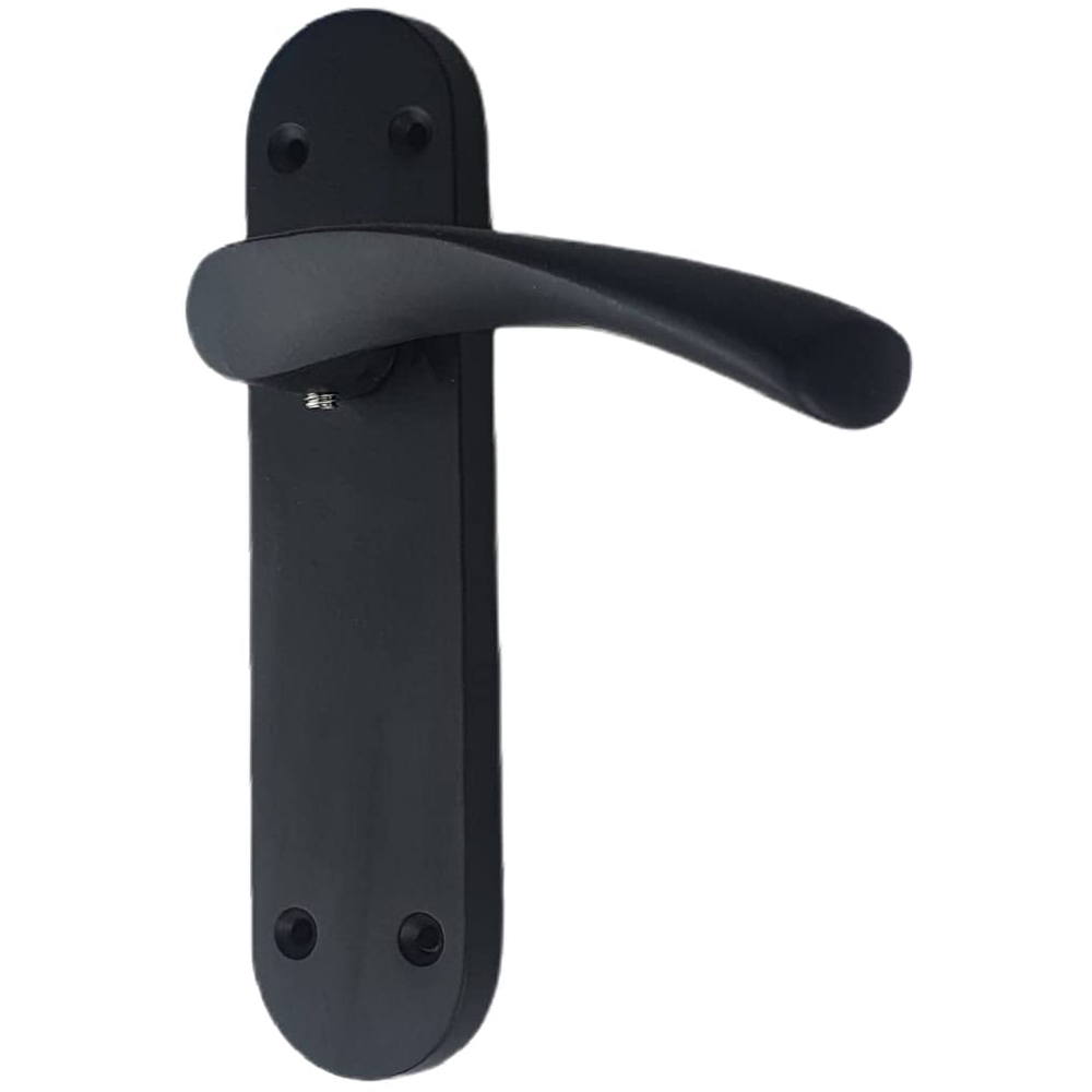 Golden Grace Matt Black Astrid Door Handle Set Image 2