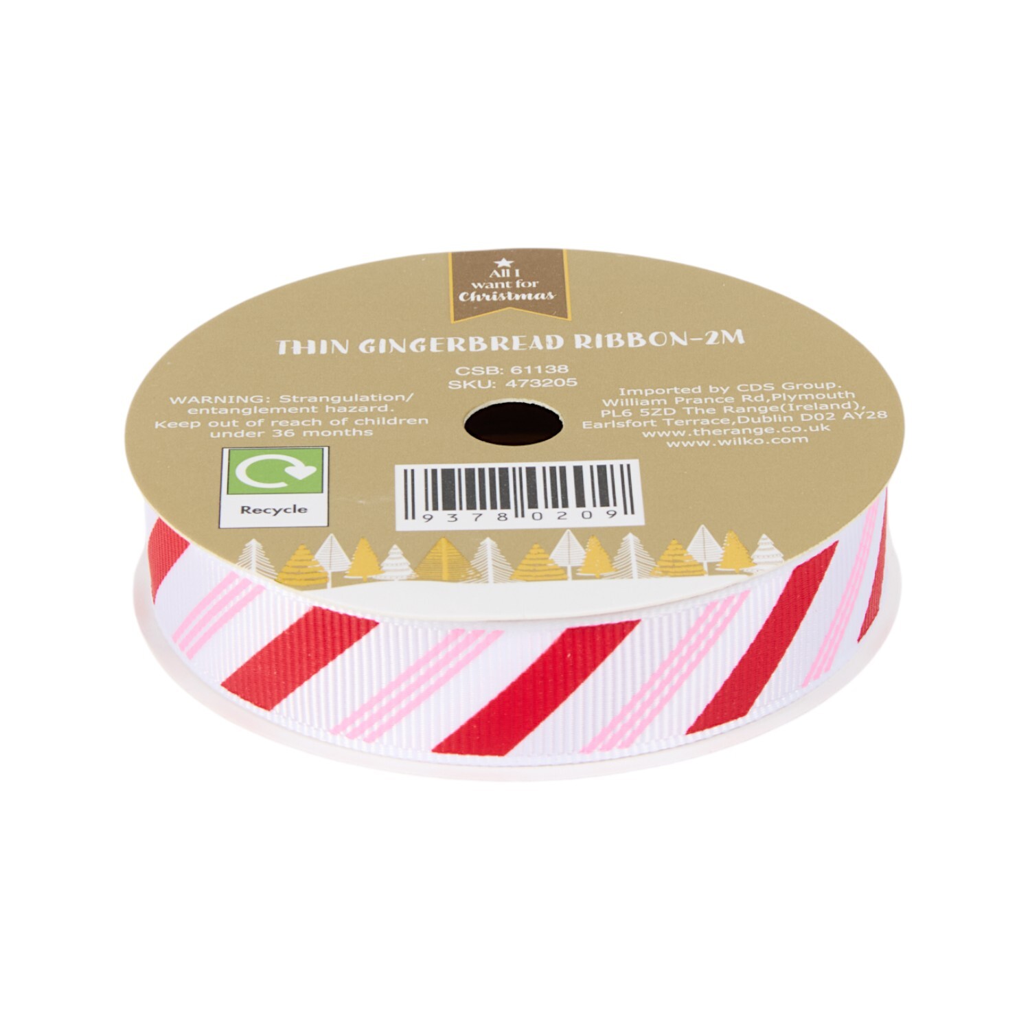 Thin Gingerbread Ribbon Image 3