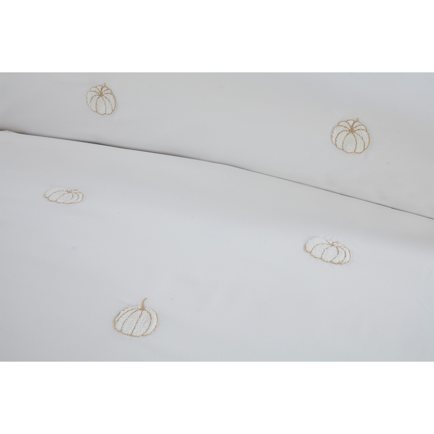 Pumpkin Duvet Cover and Pillowcase Set - White / Superking Image 2