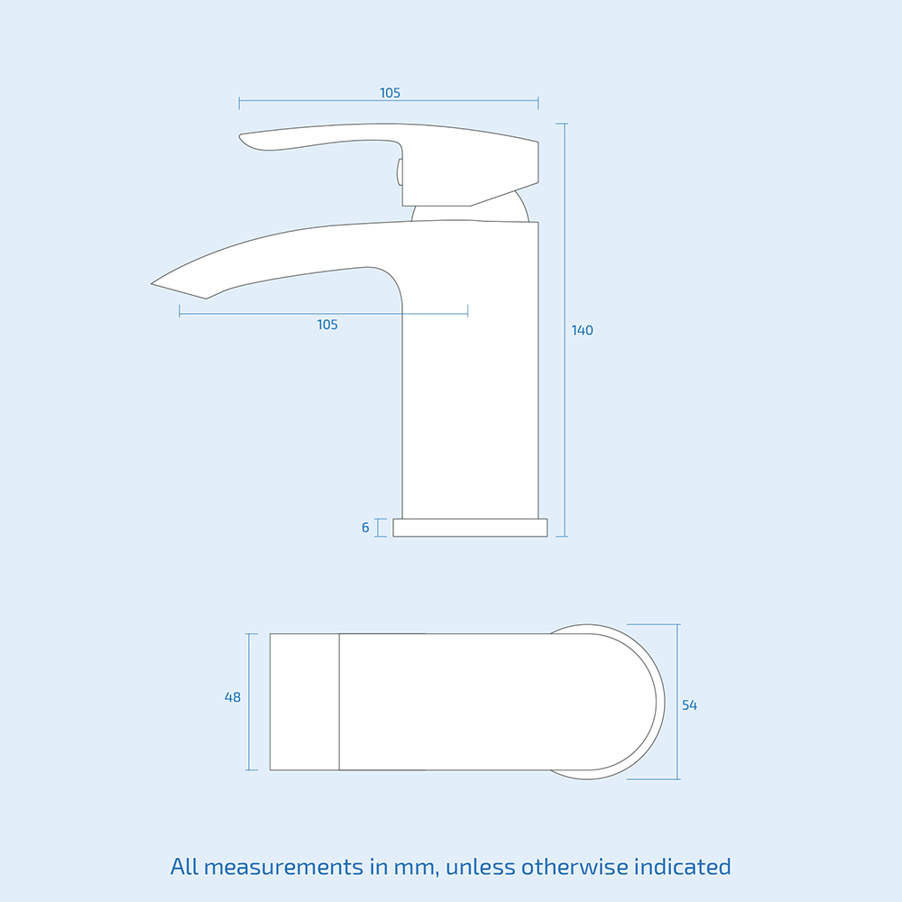Nes Home Libra Waterfall Chrome Bath Filler Tap and Basin Mixer Tap with Waste Image 6