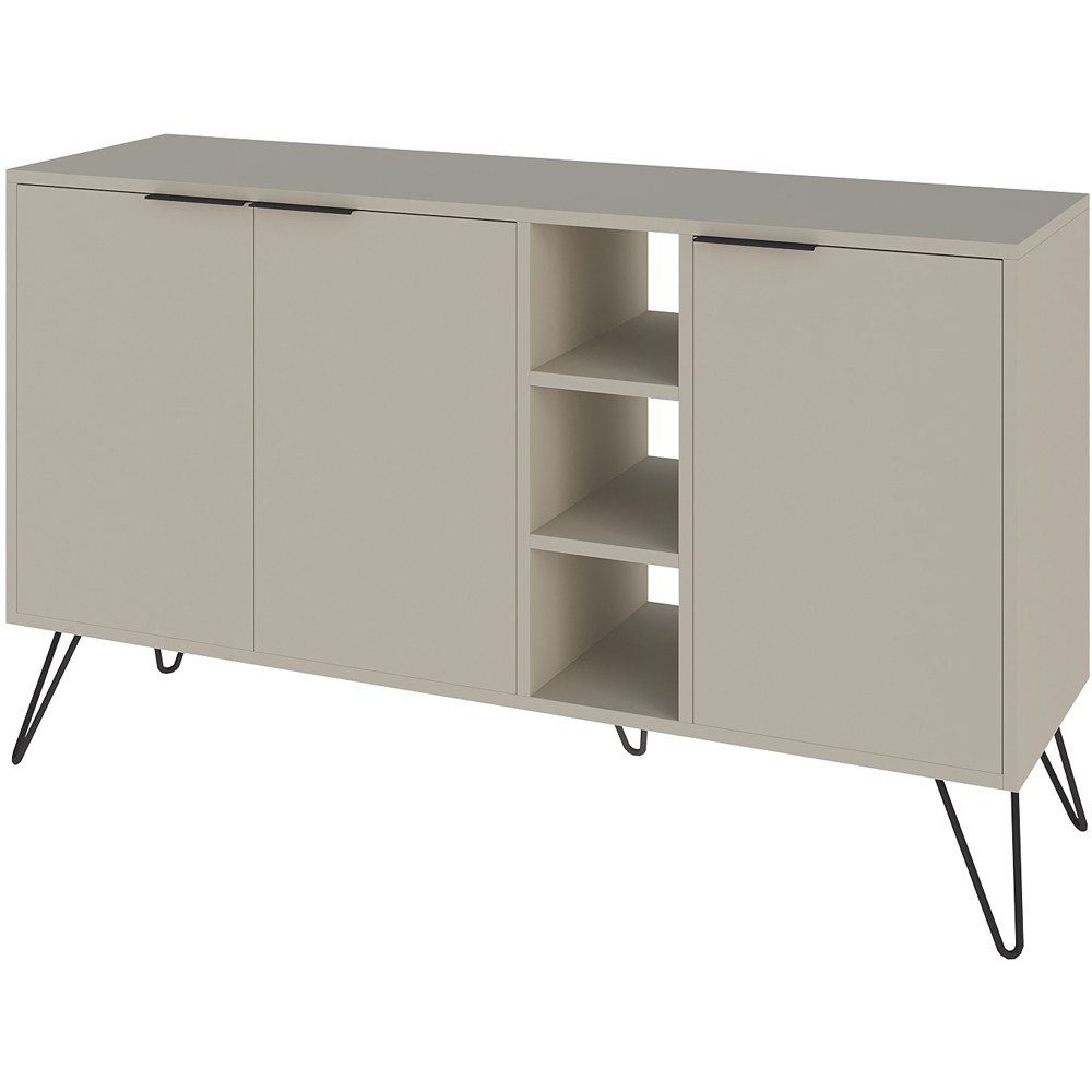 Decortie Clara 3 Door 3 Shelf Sandstone Console Cabinet Image 2