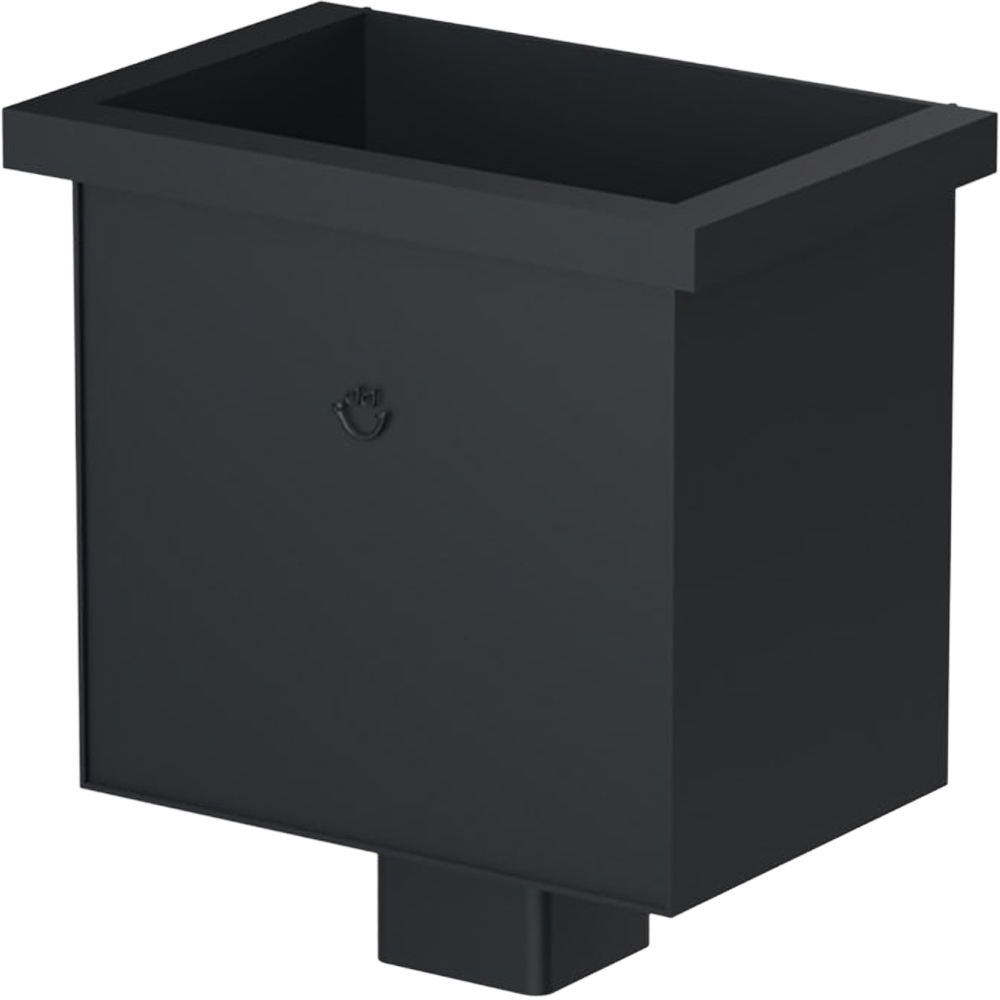 Galeco Square Steel Hopper and Downpipe Kit Black 80mm Image 5