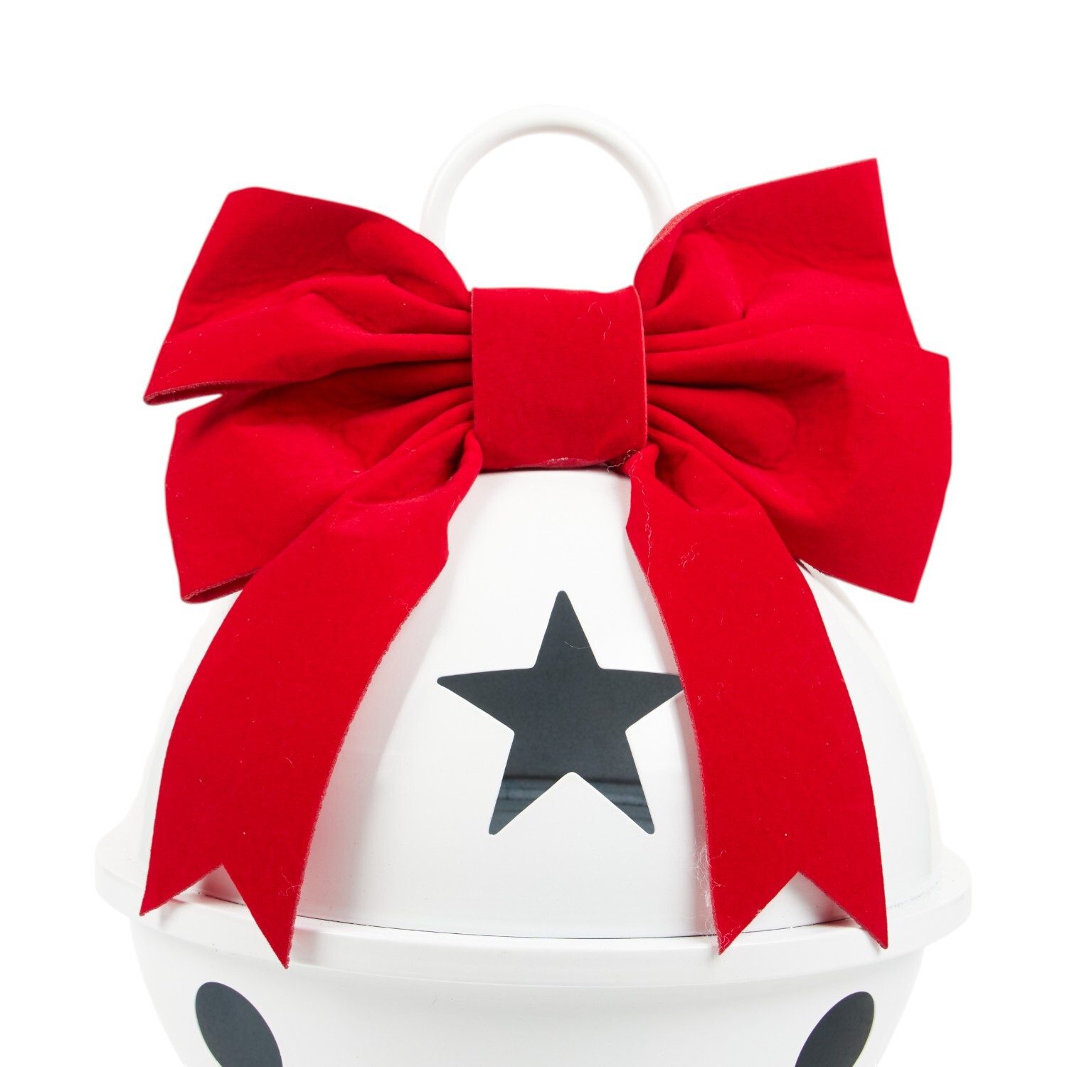 Velvet Bow Bell Wall Decoration Image 5