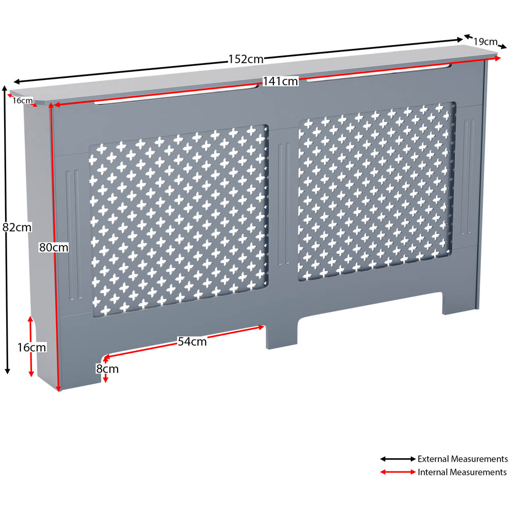 Vida Designs Oxford Grey Radiator Cover Large Image 8