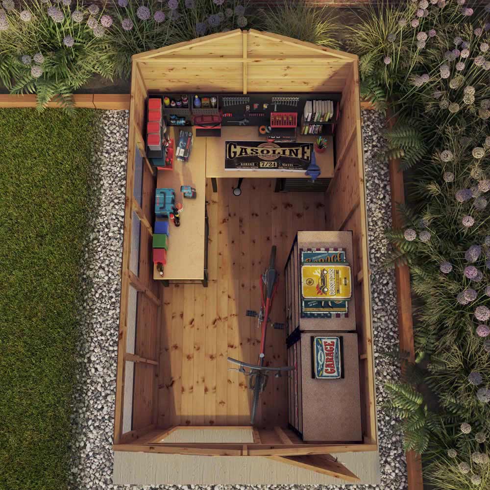 Mercia 10 x 6ft Shiplap Apex Wooden Shed Image 7