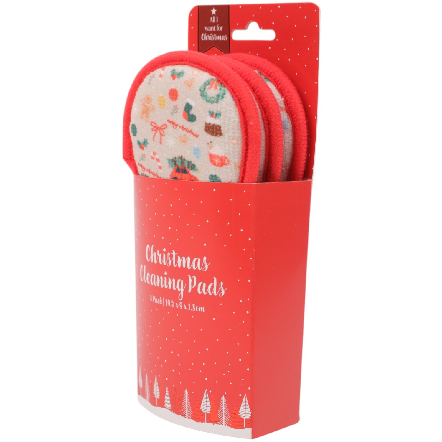 Pack of 3 Cosy Christmas Cleaning Pads Image 2