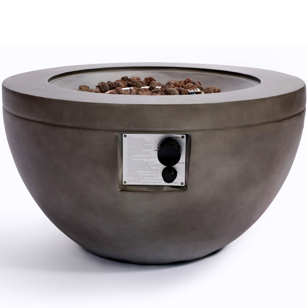 MDA Designs Tabiti Dark Stone Propane Outdoor Firepit Image 7