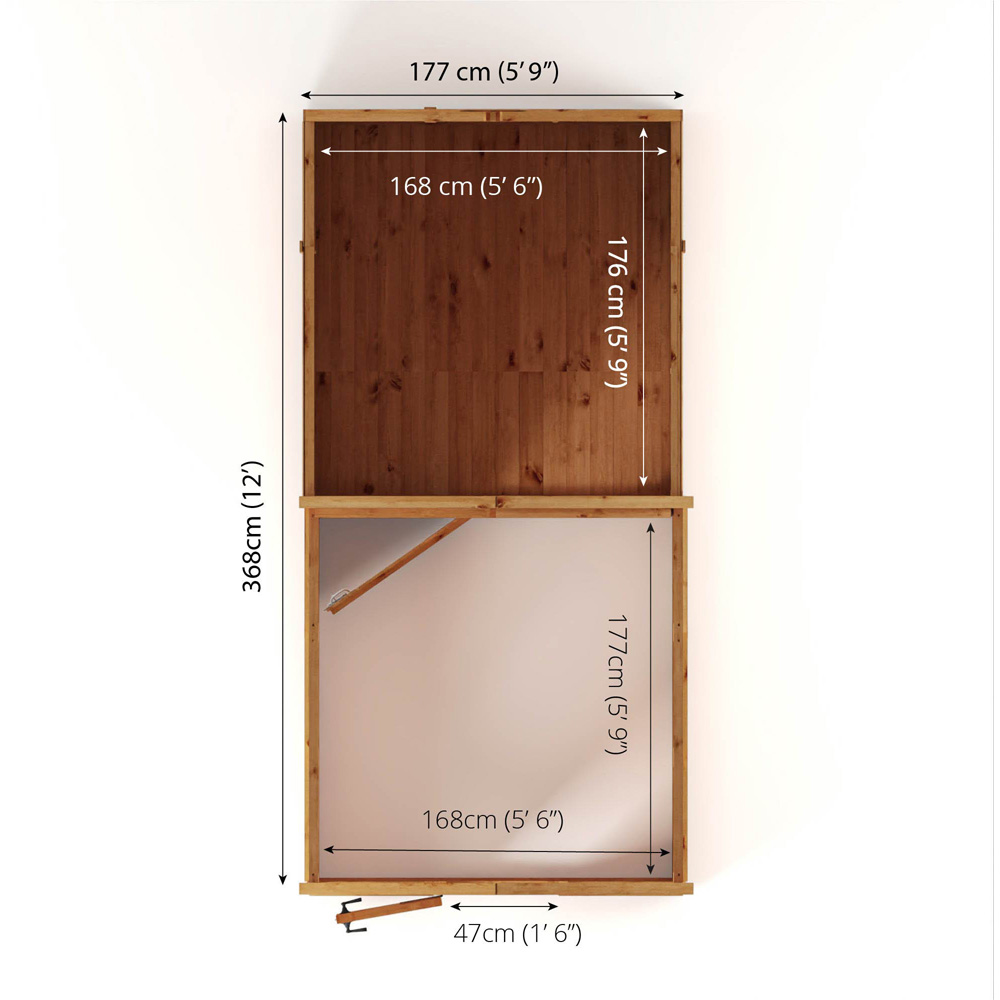 Mercia Woodsman Glass Apex 12 x 6ft Greenhouse Image 9