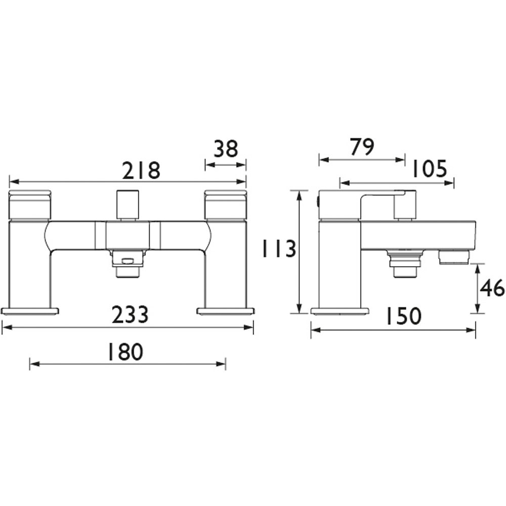 Bristan Frenzy Chrome Bath Shower Mixer Tap with Handset Image 5