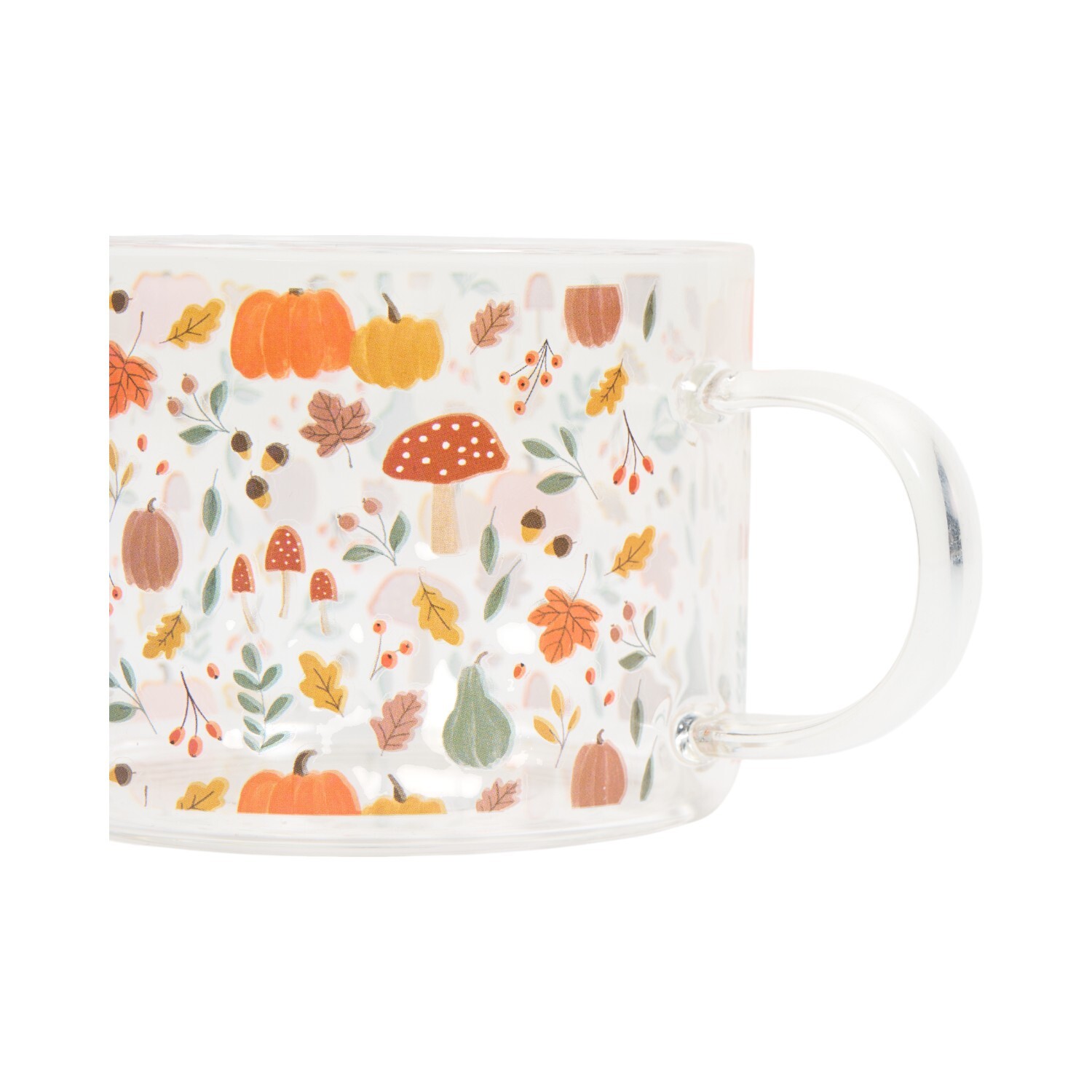 Autumn Borosilicate Glass Mug Clear Image 3