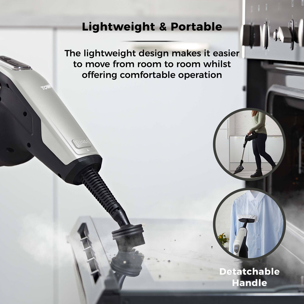 Tower TSM12 12-in-1 Platinum Black Multifunction Steam Mop Image 6