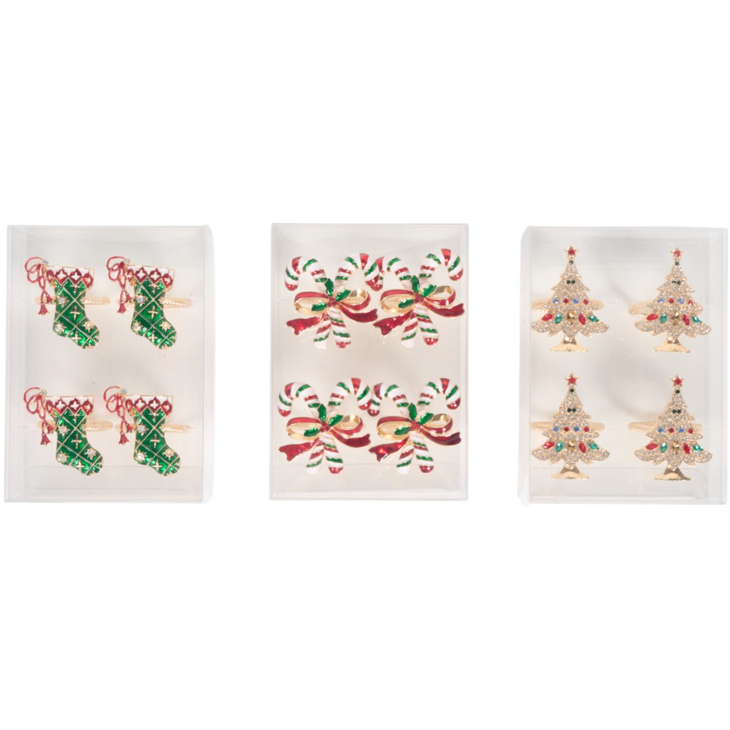 Set of 4 Festive Napkin Rings Image 2