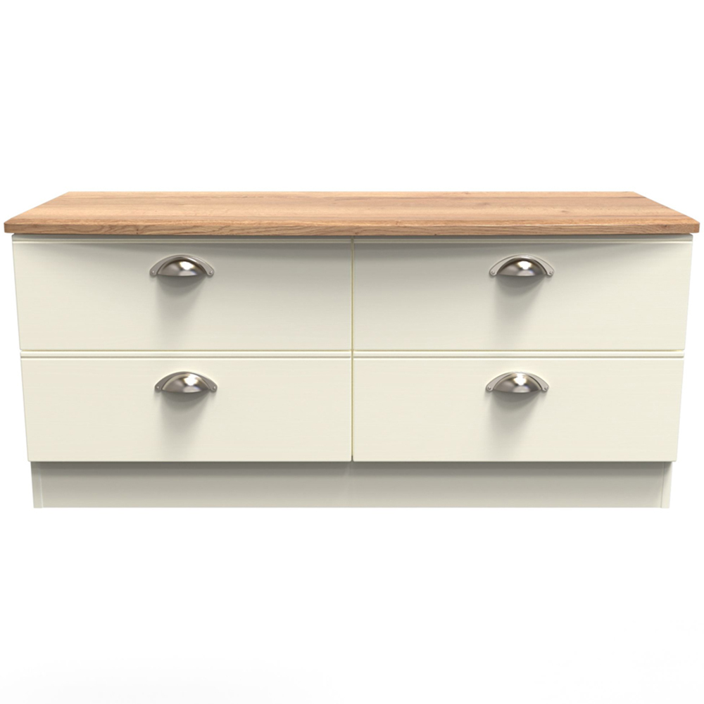Crowndale Victoria 4 Drawer Cream Ash and Oak Bedbox Image 2