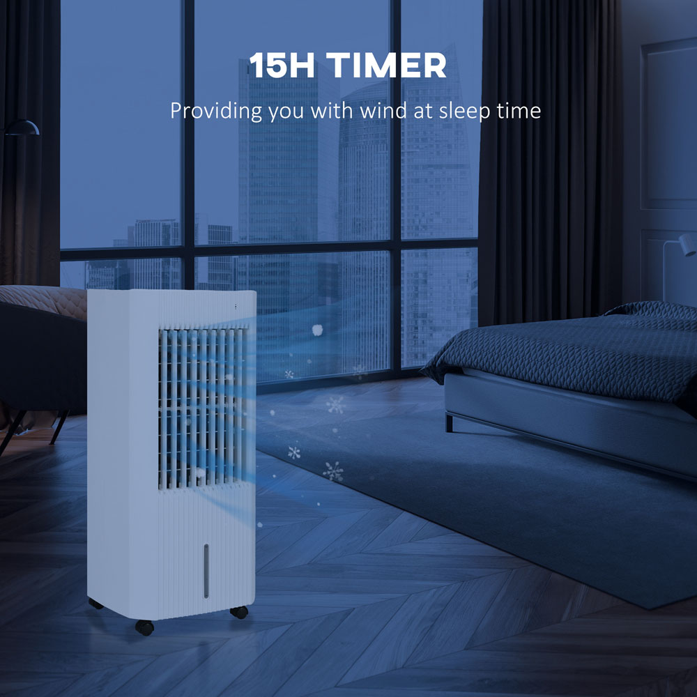 HOMCOM White Portable Air Cooler with Humidifier Image 8
