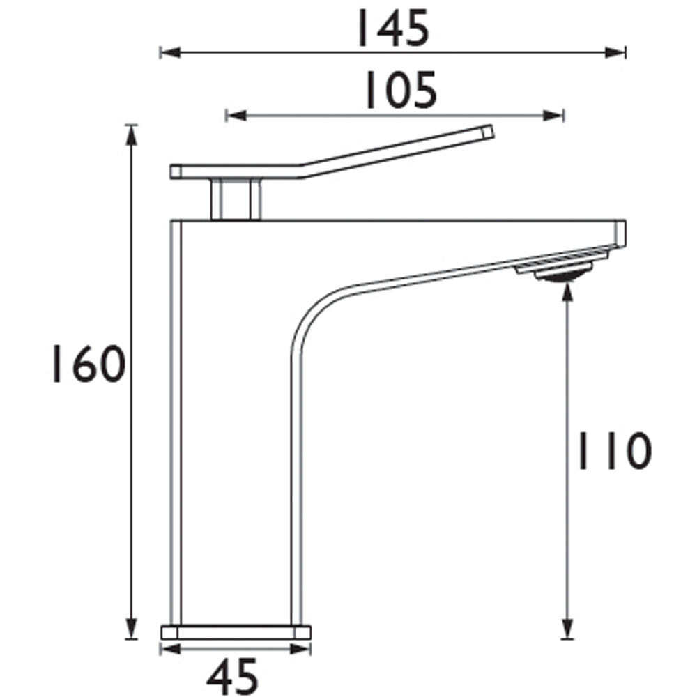 Bristan Tangram Chrome Cool Start Basin Mixer with Clicker Waste Image 9