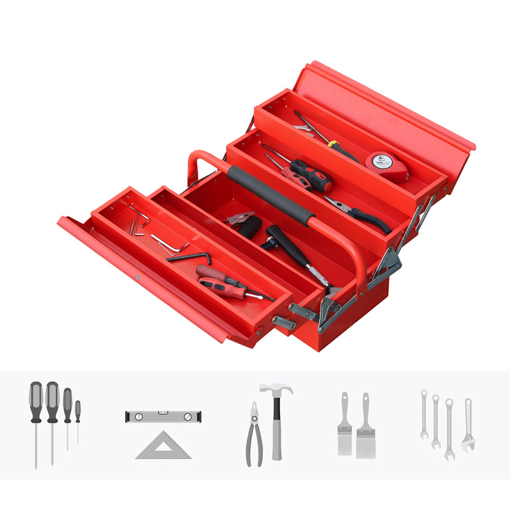 DURHAND 5 Tray Steel Tool Box Image 3