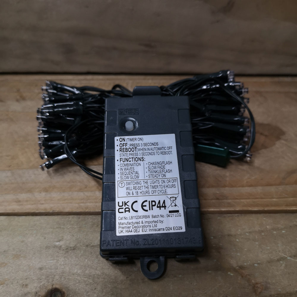 Premier TimeLights 100 Vintage Gold LED Multi-Function Christmas String Light 10m Image 5