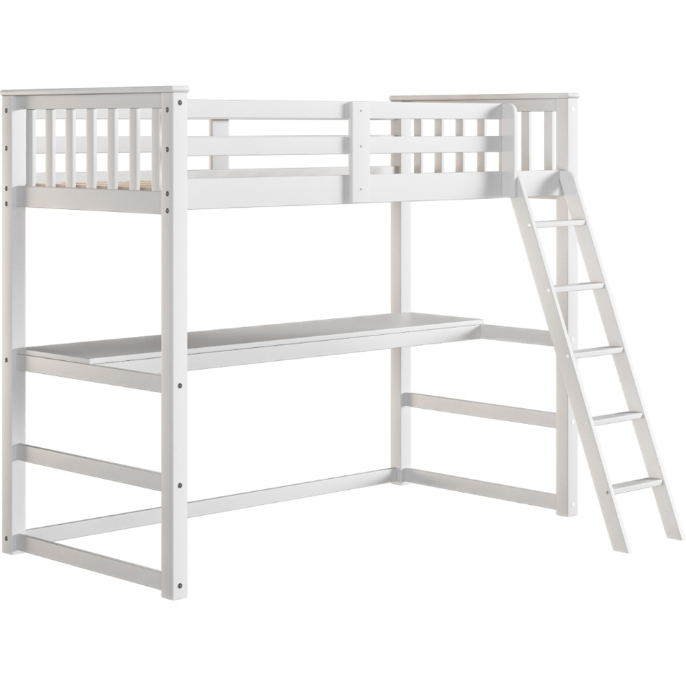 Flair Jules White High Sleeper with Desk Image 2