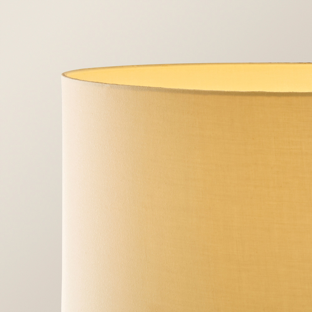 ValueLights Charlie Cream Drum Shade White Floor Lamp and Bulb Image 3