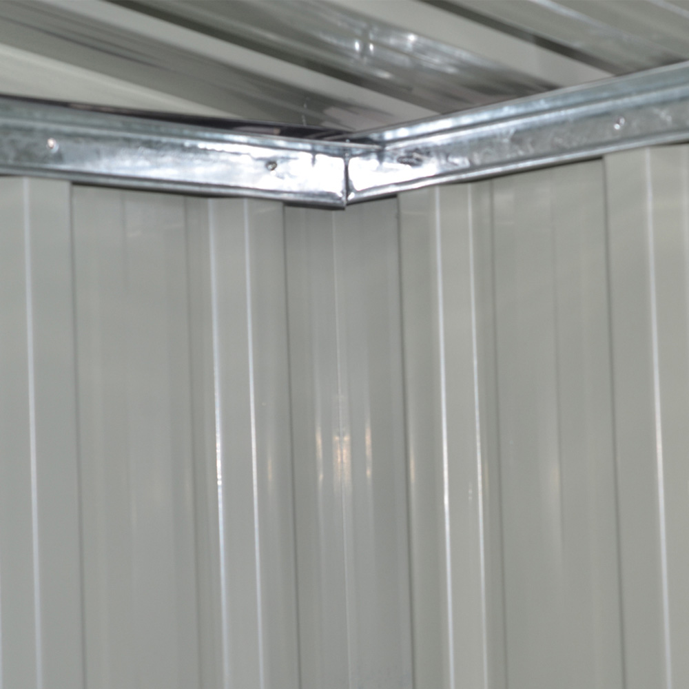 Living and Home 8 x 6ft Metal Garden Shed with Log Storage Image 5