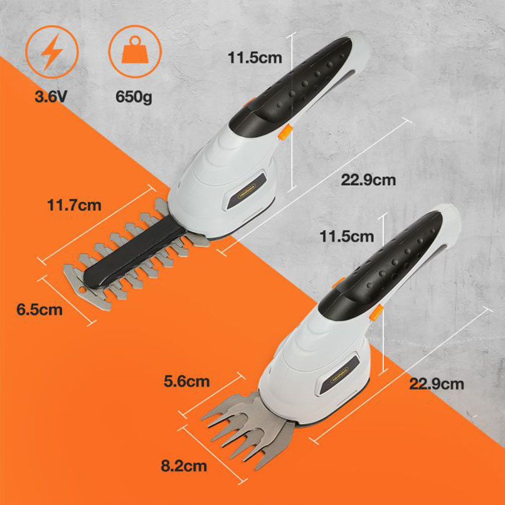 VonHaus 19379RG 2 in 1 Cordless Trimmer and Edger 3.6V Image 9