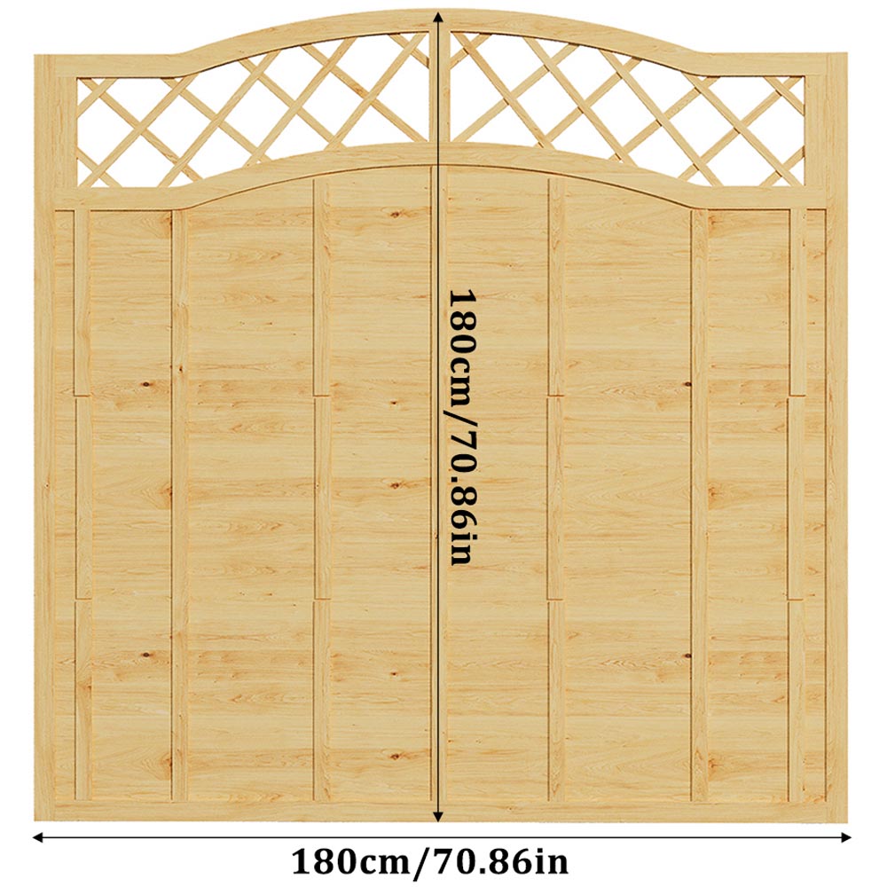 Living and Home 6 x 6ft Lattice Top Wooden Garden Fence Panel Image 8
