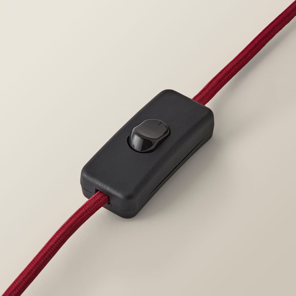 ValueLights Martha Conical Burgundy Velvet Table Lamp and Bulb Image 5