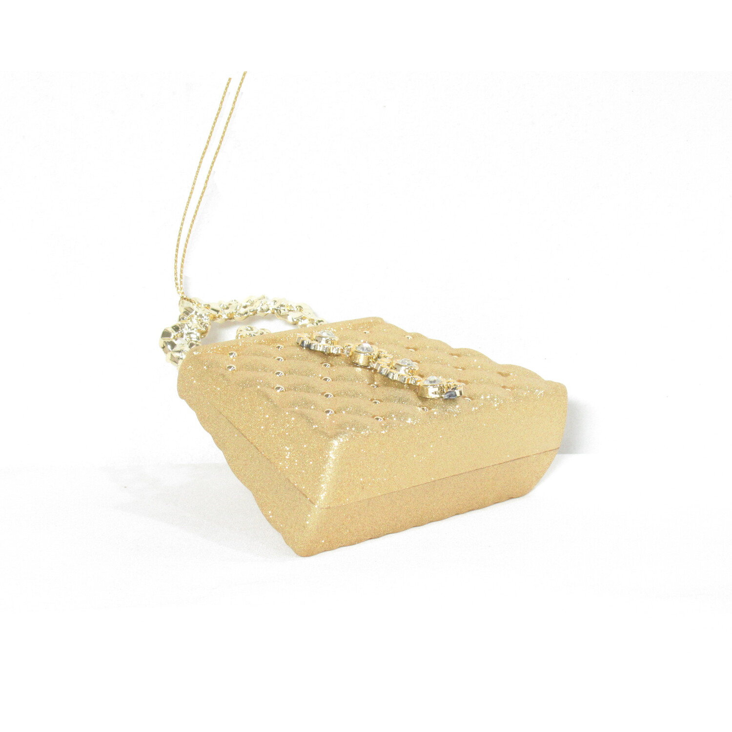 Jewelled Handbag Hanging Decoration Gold Image 4