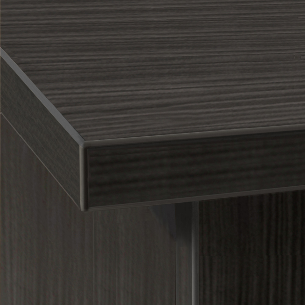 R White Cabinets Small Laptop Desk with Keyboard Tray Black Image 3