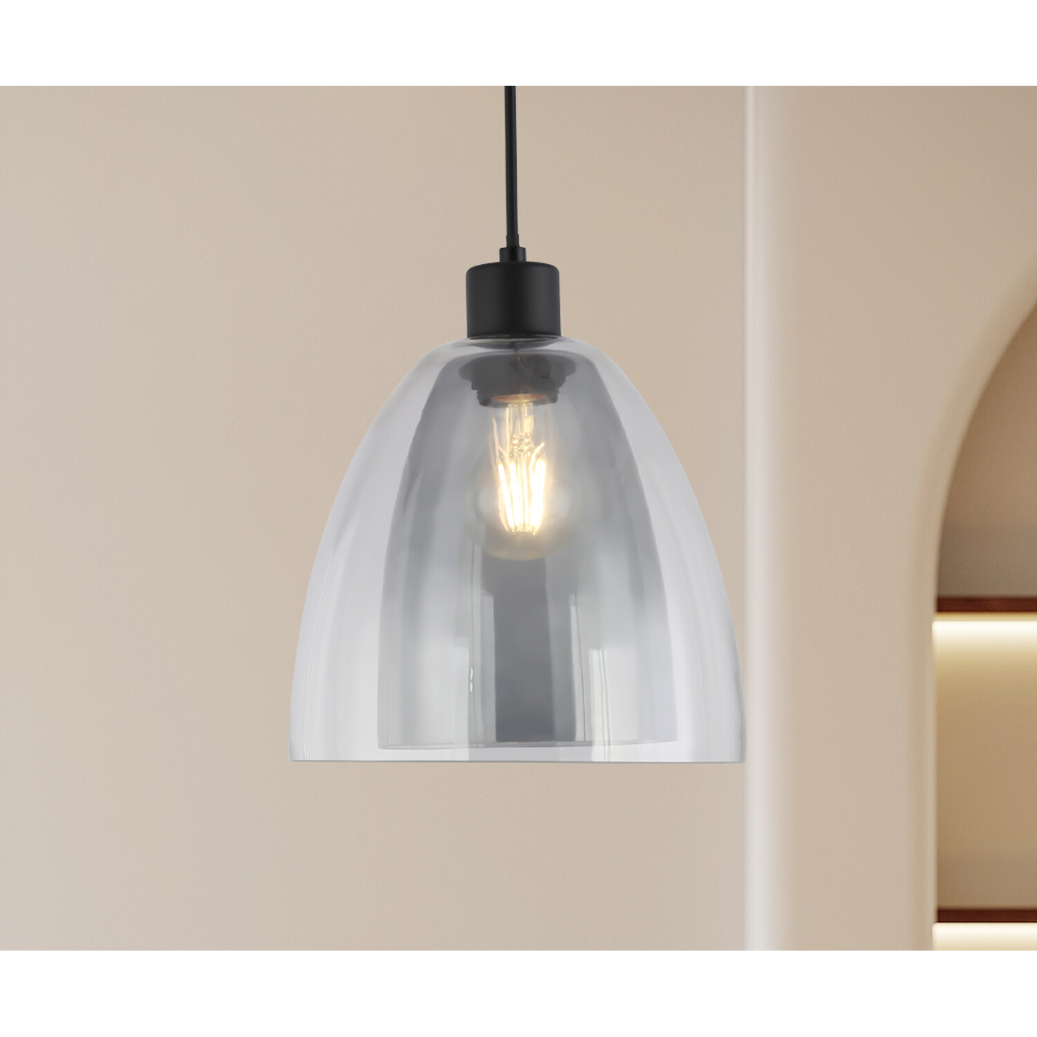 Eden Glass Pendant - Smoked Image 2