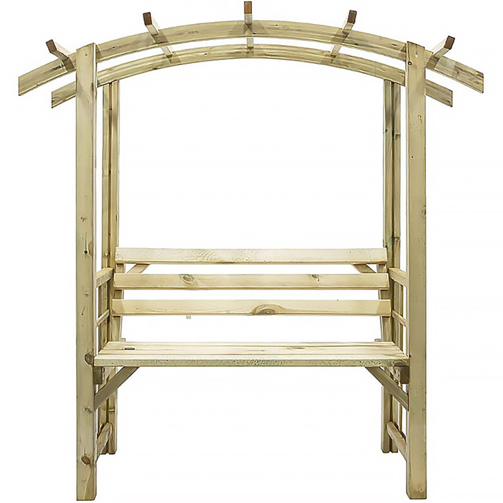 Shire Romana 2 Seater 4 x 2ft Pressure Treated Arbour Image 2