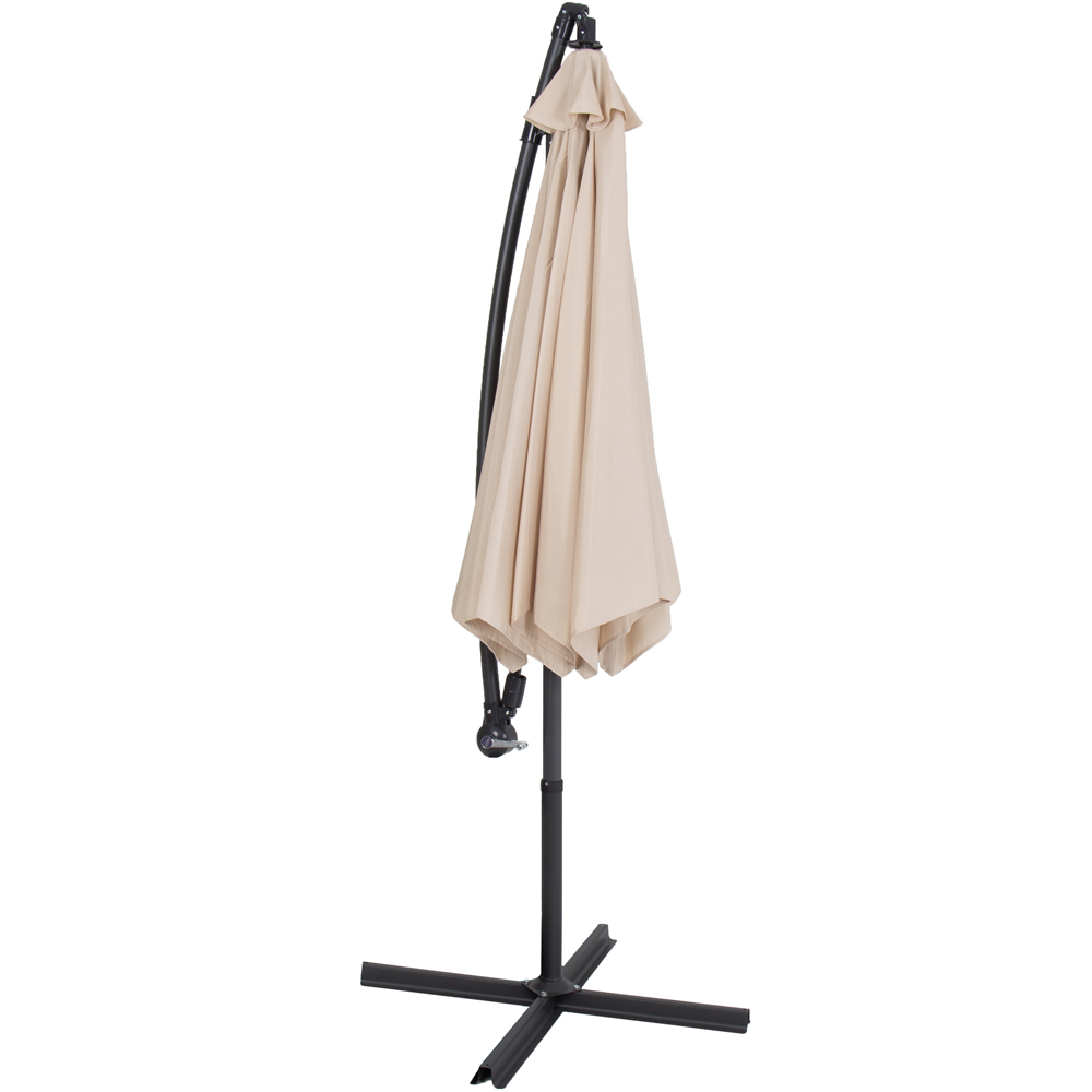 Charles Bentley Beige Hanging Cantilever Parasol 3m Image 5