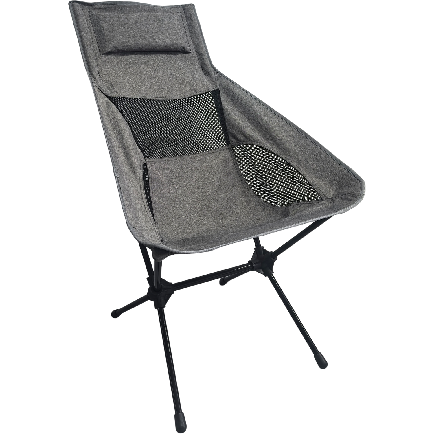 Active Sport High Back Camping Chair Grey and Black Image 2