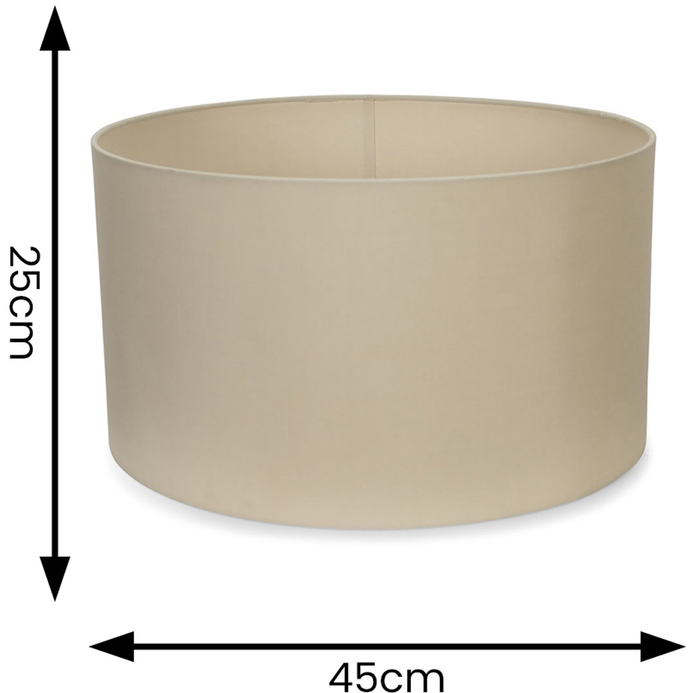 ValueLights Reni Natural Fabric Drum Ceiling Lamp Shade 45cm Image 6