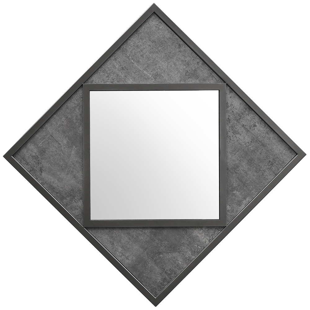 Bentley Designs Renzo Zinc and Dark Grey Geometric Wall Mirror 63 x 63cm Image 3