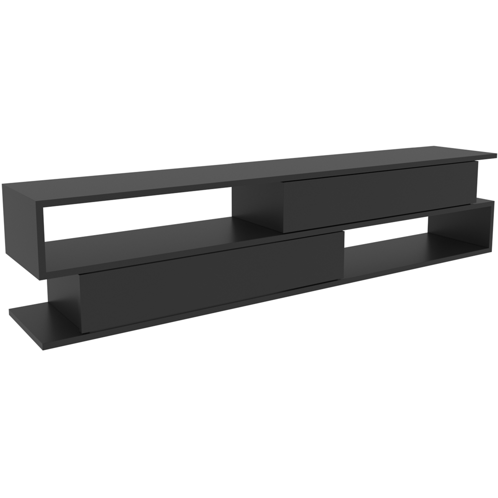 Decorotika Cortez 2 Shelf Anthracite TV Unit Image 2