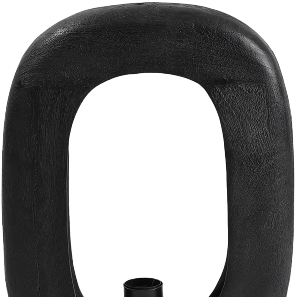 IH Design Black Solid Wood Novelty Table Lamp Base Image 3