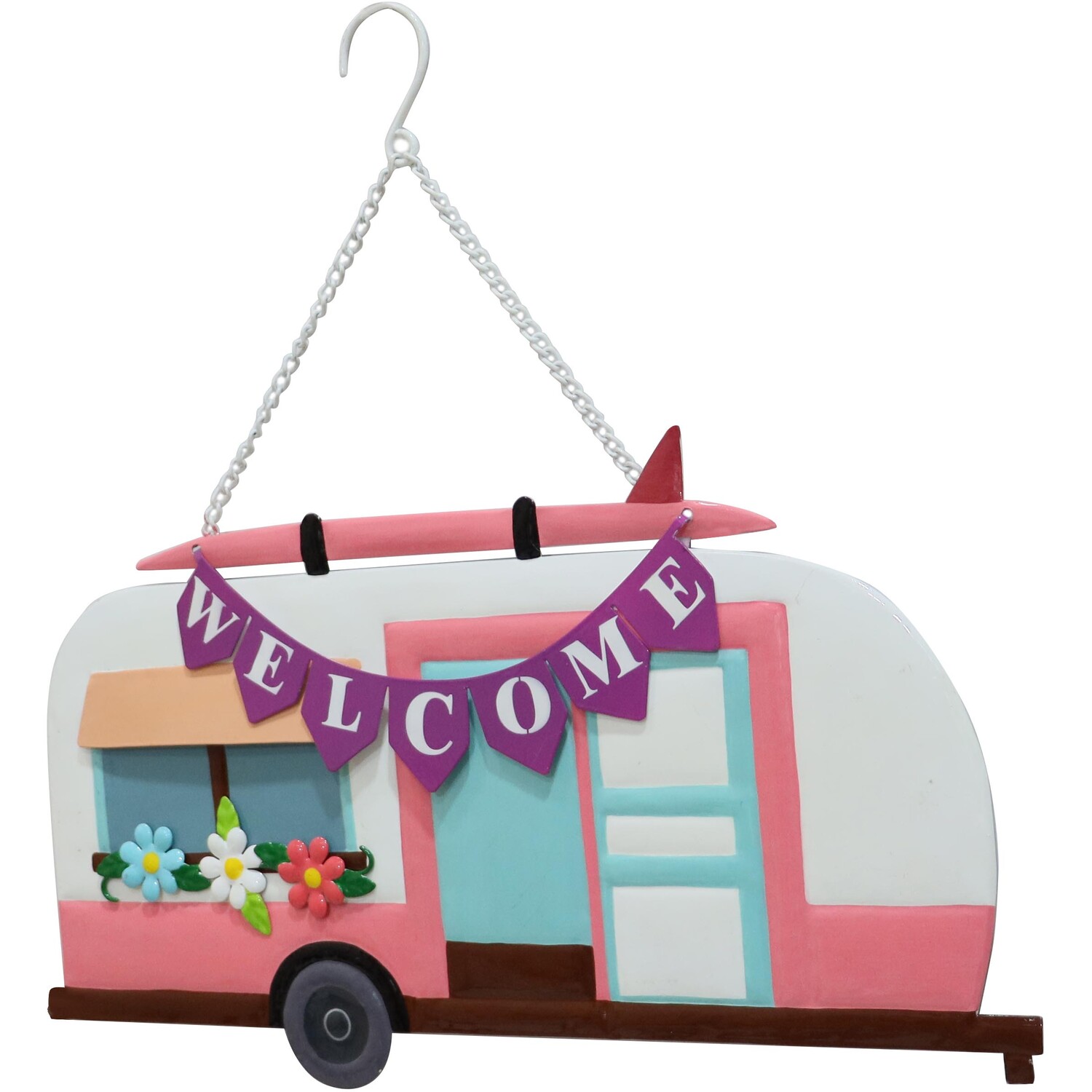 Indoor Outdoor Bright Caravan Plaque - Multicolour Image 2