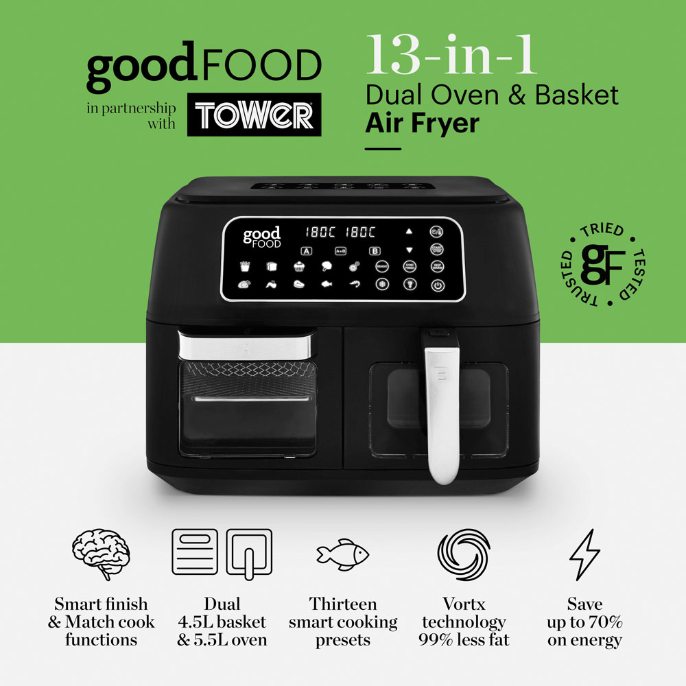 Good Food GF17015 Black 13 in 1 Oven and Basket Air Fryer 10L Image 2