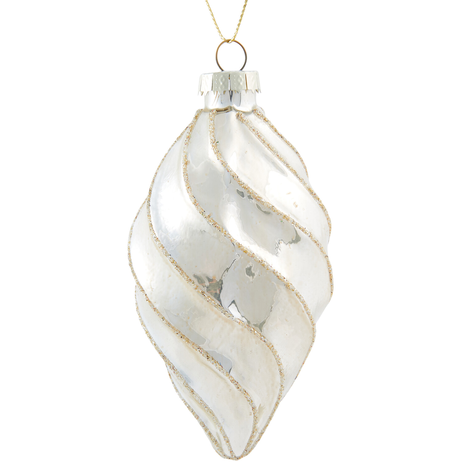 Shiny Gold Striped Droplet Image 2