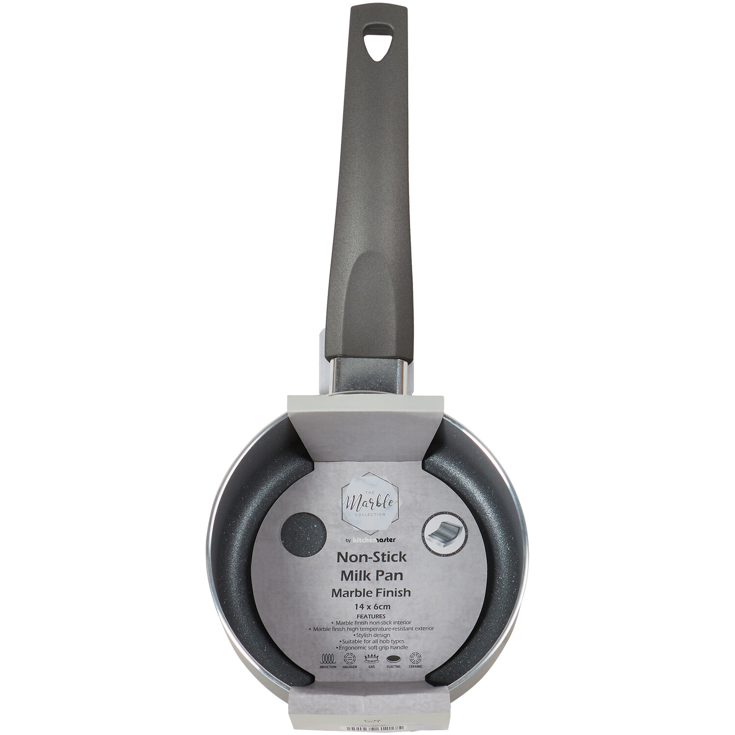 Marble Finish Milk Pan - Black Image 3