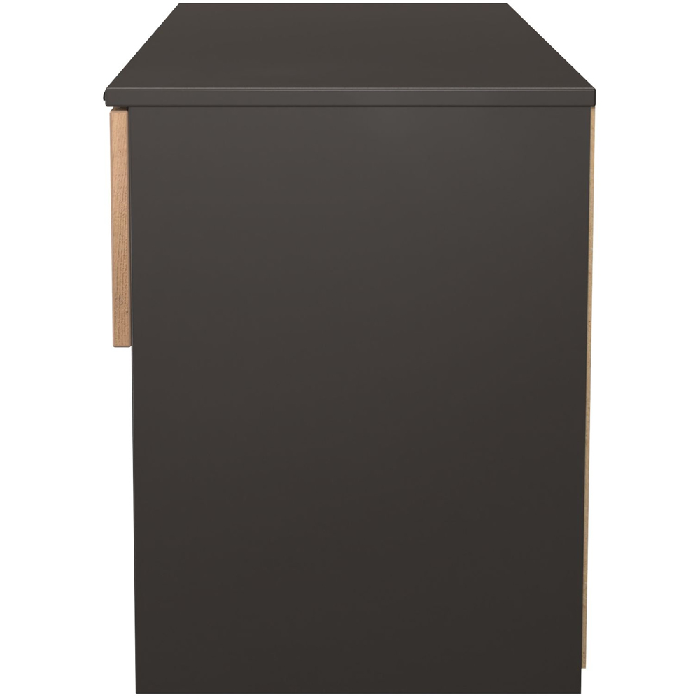 Crowndale Bora 2 Drawer 2 Shelf Gold Oak and Graphite Storage Unit Image 3