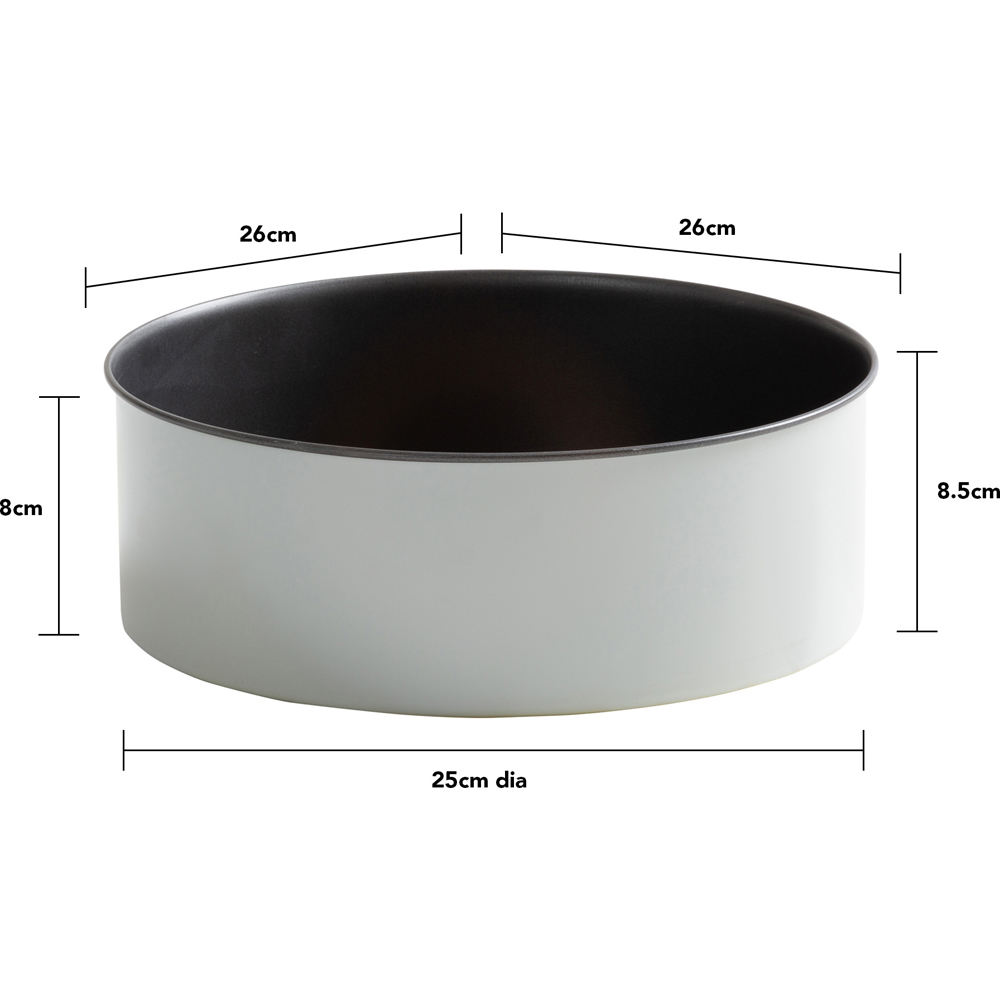 Wham PushPan 25cm Set of 2 Light Grey and Pewter Deep Tin Image 5