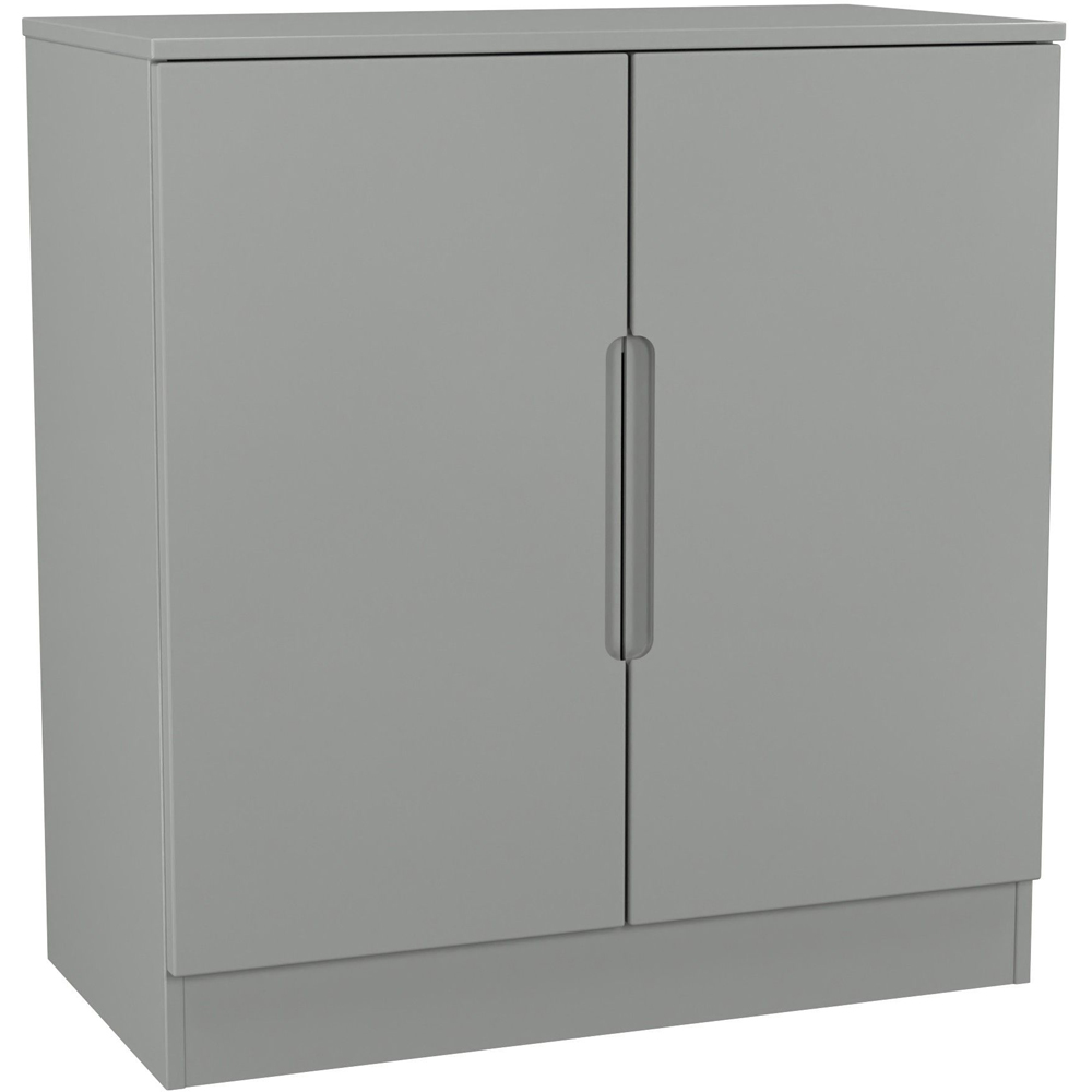 Crowndale Milan 2 Door Dusk Grey Storage Cabinet Ready Assembled Image 7