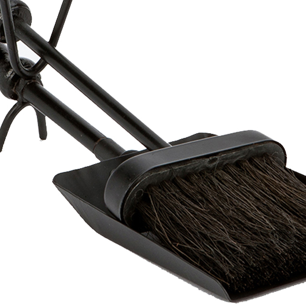 Inglenook Fireside 2 Piece Black Fireplace Companion Set Image 2