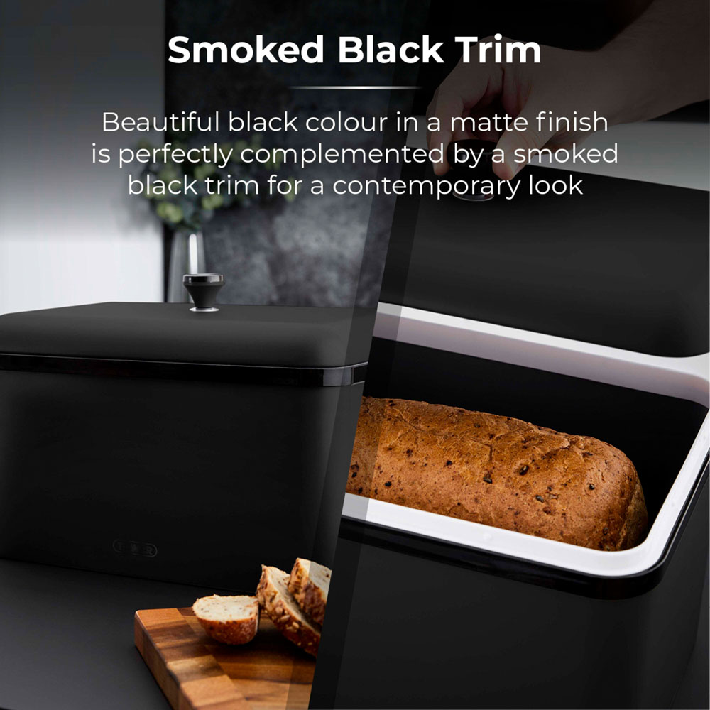 Tower Sera Black Bread Bin Image 6