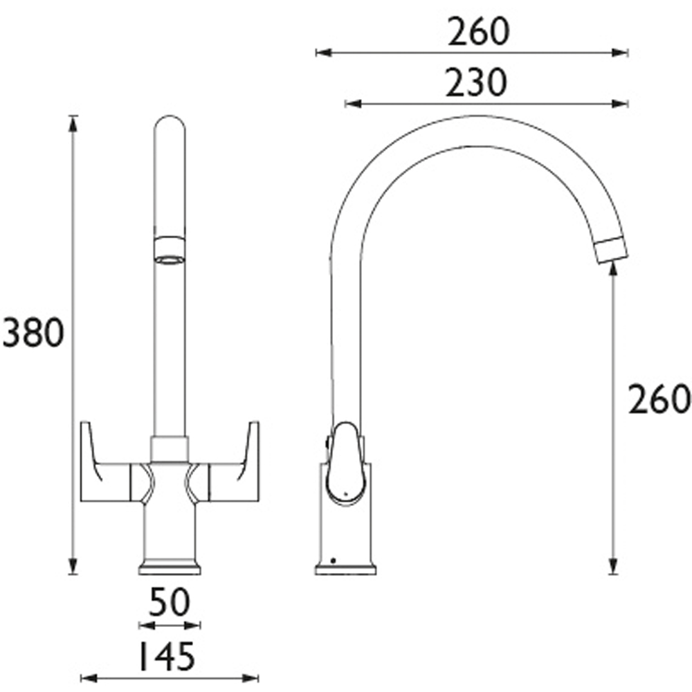 Bristan Quest Chrome Easyfit Kitchen Mono Sink Mixer Tap Image 9
