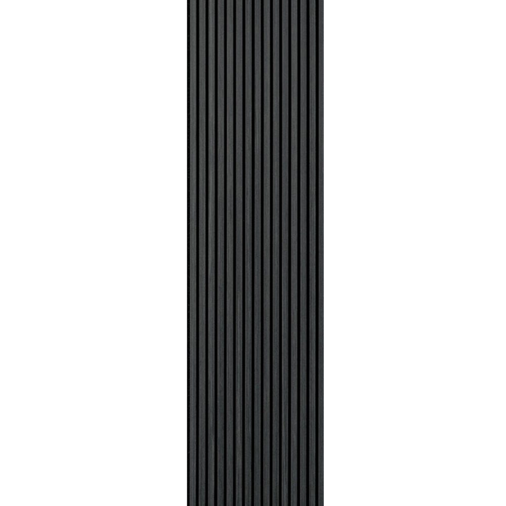 Portland 240 x 60cm Acupanel Charcoal Black Acoustic Slat Wall Panel Image 2