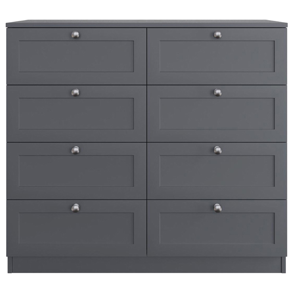 FWStyle Artus 8 Drawer Dark Grey Panelled Chest of Drawers Image 4