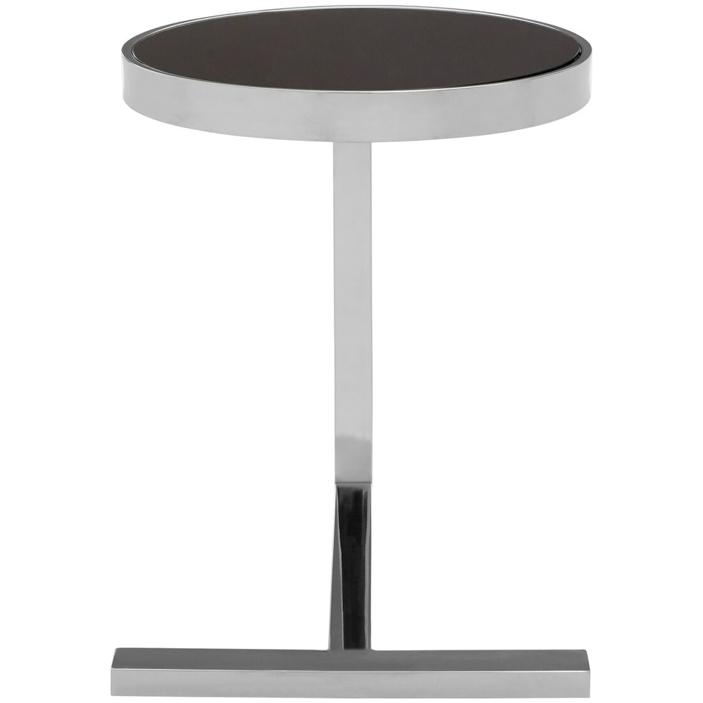 Premier Housewares Silver T-Base Side Table Image 3